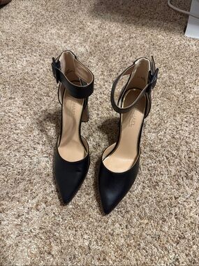 Michael Kors Black Pointed Ankle-Strap Heels